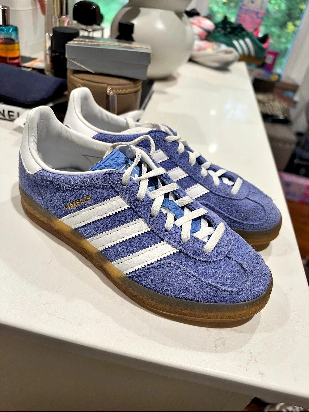 adidas Samba Blue & White Sneakers